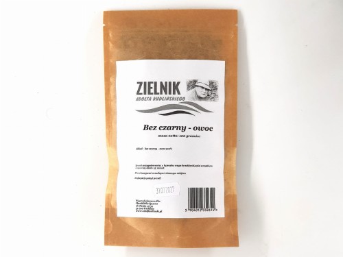 Bez czarny owoc suszony – naturalne, suszone owoce bzu czarnego o intensywnej barwie i aromacie, przeznaczone do przygotowywania naparów, odwarów i domowych syropów. www.adolfkudlinski.pl