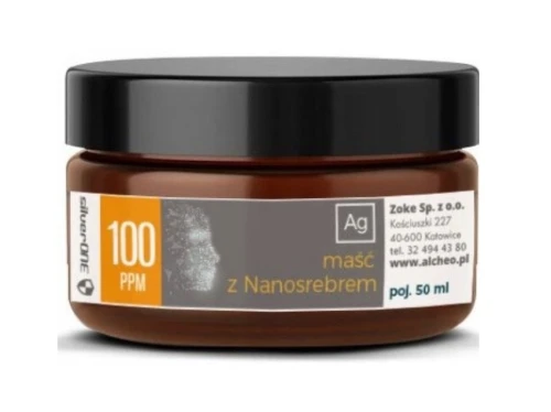 Maść z nanosrebrem i wyciągiem z babki lancetowatej w słoiczku, do codziennej pielęgnacji skóry suchej, wrażliwej i problematycznej